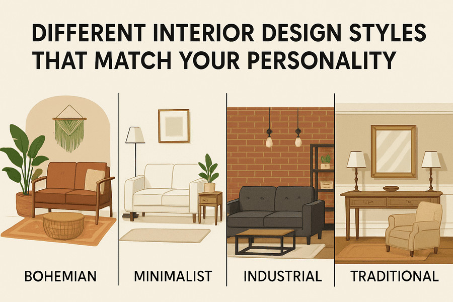 different interior design styles